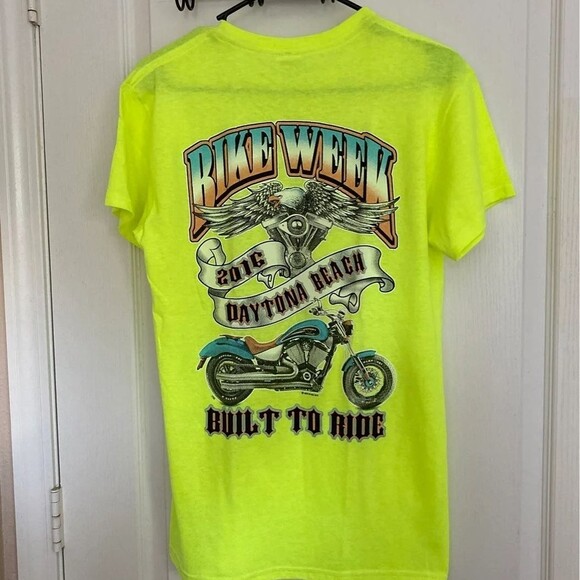 BIKE WEEK--DAYTONA BEACH Built To Ride (2016) Men's T-Shirt Size (Small) - Picture 5 of 12